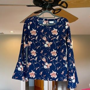 Bell Sleeve Floral Shirt